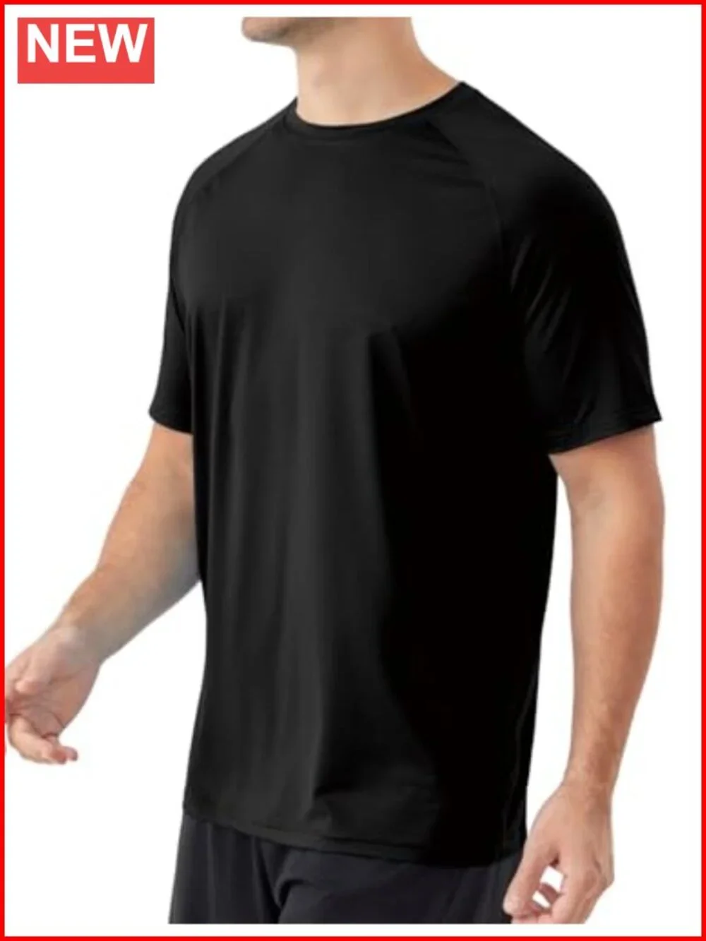 Men's UPF 50+ Quick Dry Rash Guard UV Sun Protection Short Sleeve Shirt